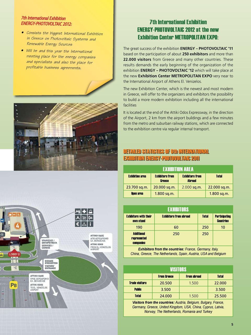 7th International Exhibition ENERGY-PHOTOVOLTAIC 2012 at the new Exhibition Center METROPOLITAN EXPO: The great success of the exhibition Energy PHOTOVOLTAIC 11 based on the participation of about