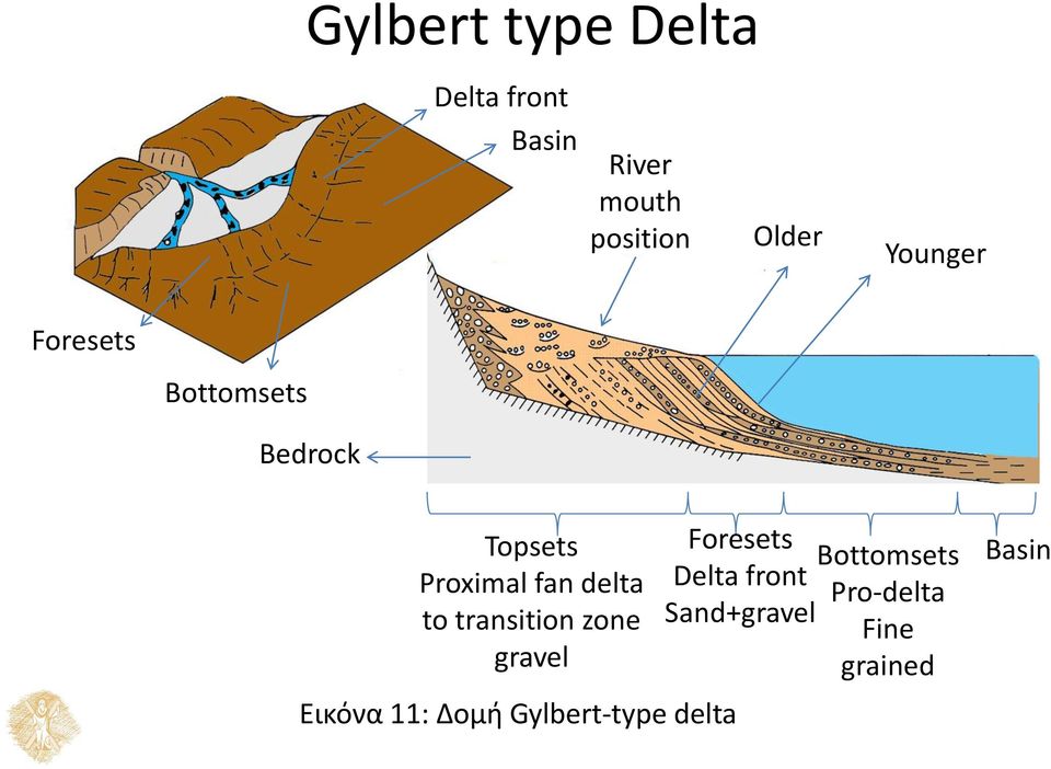 to transition zone gravel Foresets Bottomsets Delta front