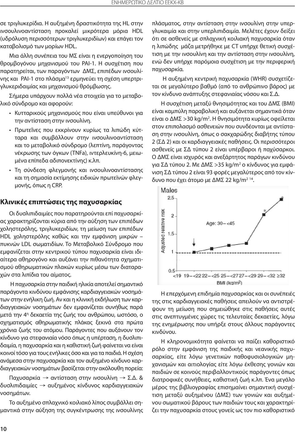 Μια άλλη συνέπεια του ΜΣ είναι η ενεργοποίηση του θρομβογόνου μηχανισμού του PAI-1.