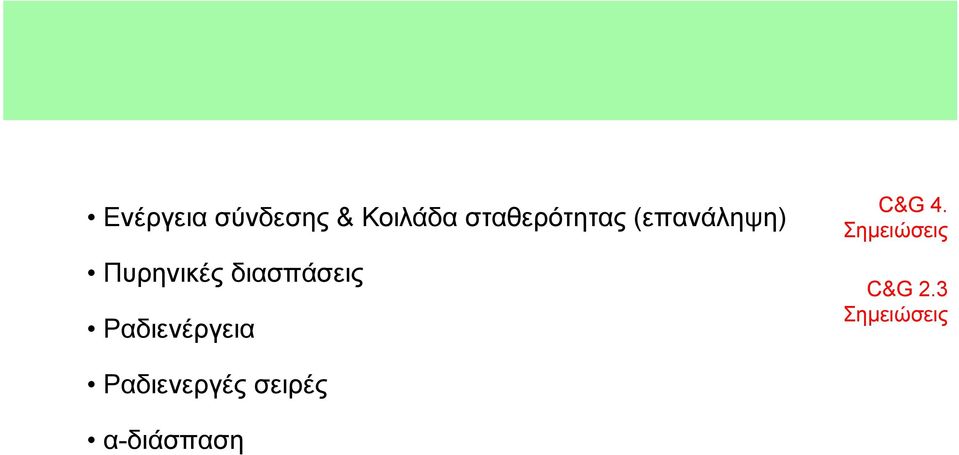 διασπάσεις Ραδιενέργεια C&G 4.