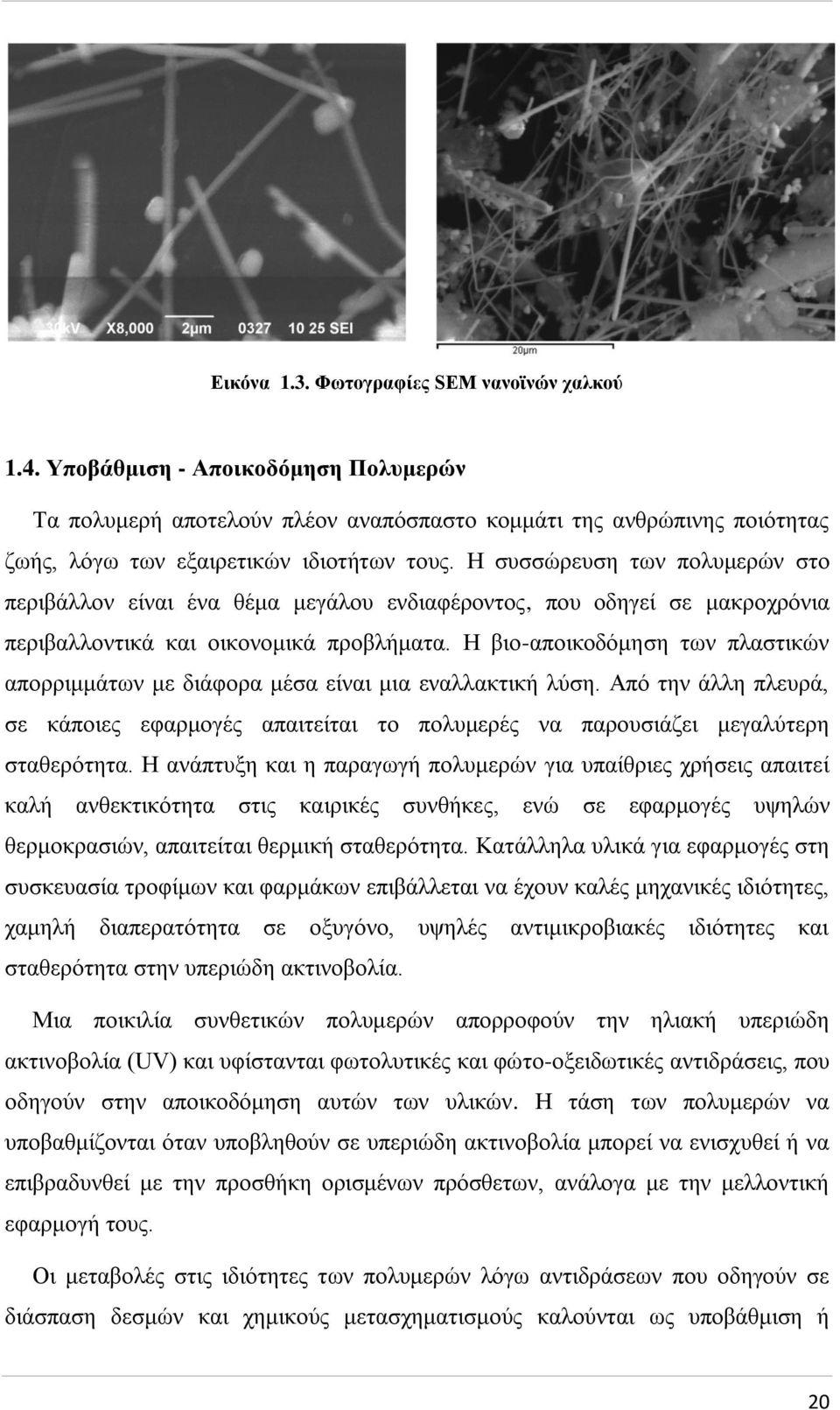 Η βιο-αποικοδόμηση των πλαστικών απορριμμάτων με διάφορα μέσα είναι μια εναλλακτική λύση. Από την άλλη πλευρά, σε κάποιες εφαρμογές απαιτείται το πολυμερές να παρουσιάζει μεγαλύτερη σταθερότητα.