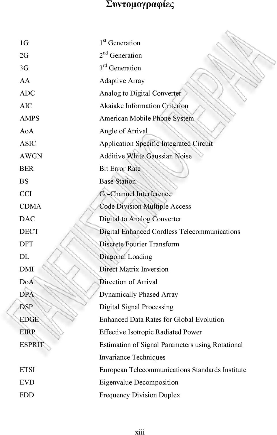 Code Diviio Multiple Acce Digital to Aalog Coverter Digital Ehaced Cordle Telecommuicatio Dicrete Fourier Traform Diagoal Loadig Direct Matrix Iverio Directio of Arrival Dyamically Phaed Array