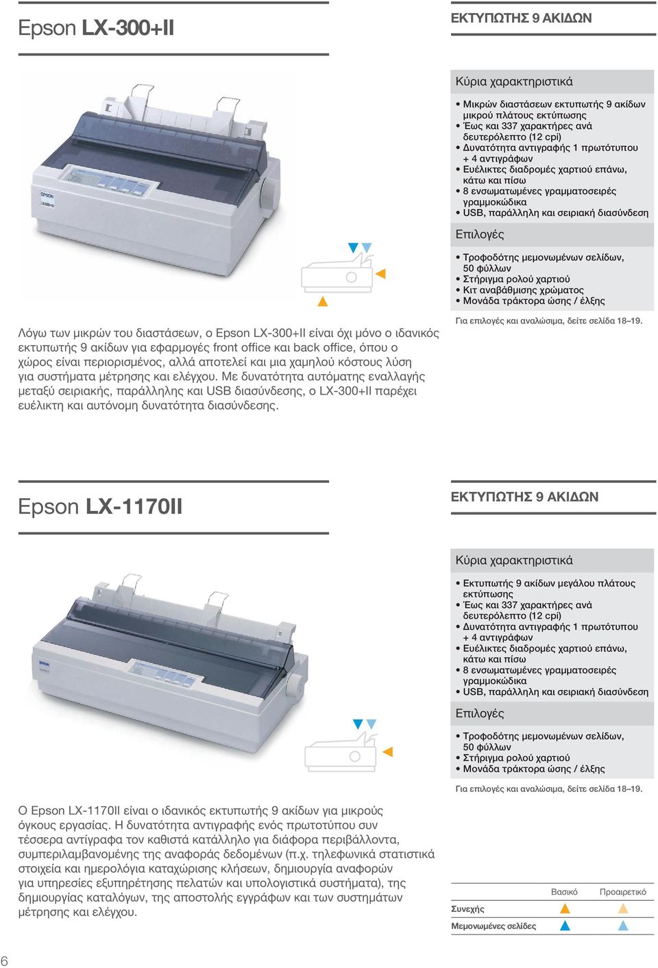 LX-300+II είναι όχι μόνο ο ιδανικός εκτυπωτής 9 ακίδων για εφαρμογές frot office και back office, όπου ο χώρος είναι περιορισμένος, αλλά αποτελεί και μια χαμηλού κόστους λύση για συστήματα μέτρησης