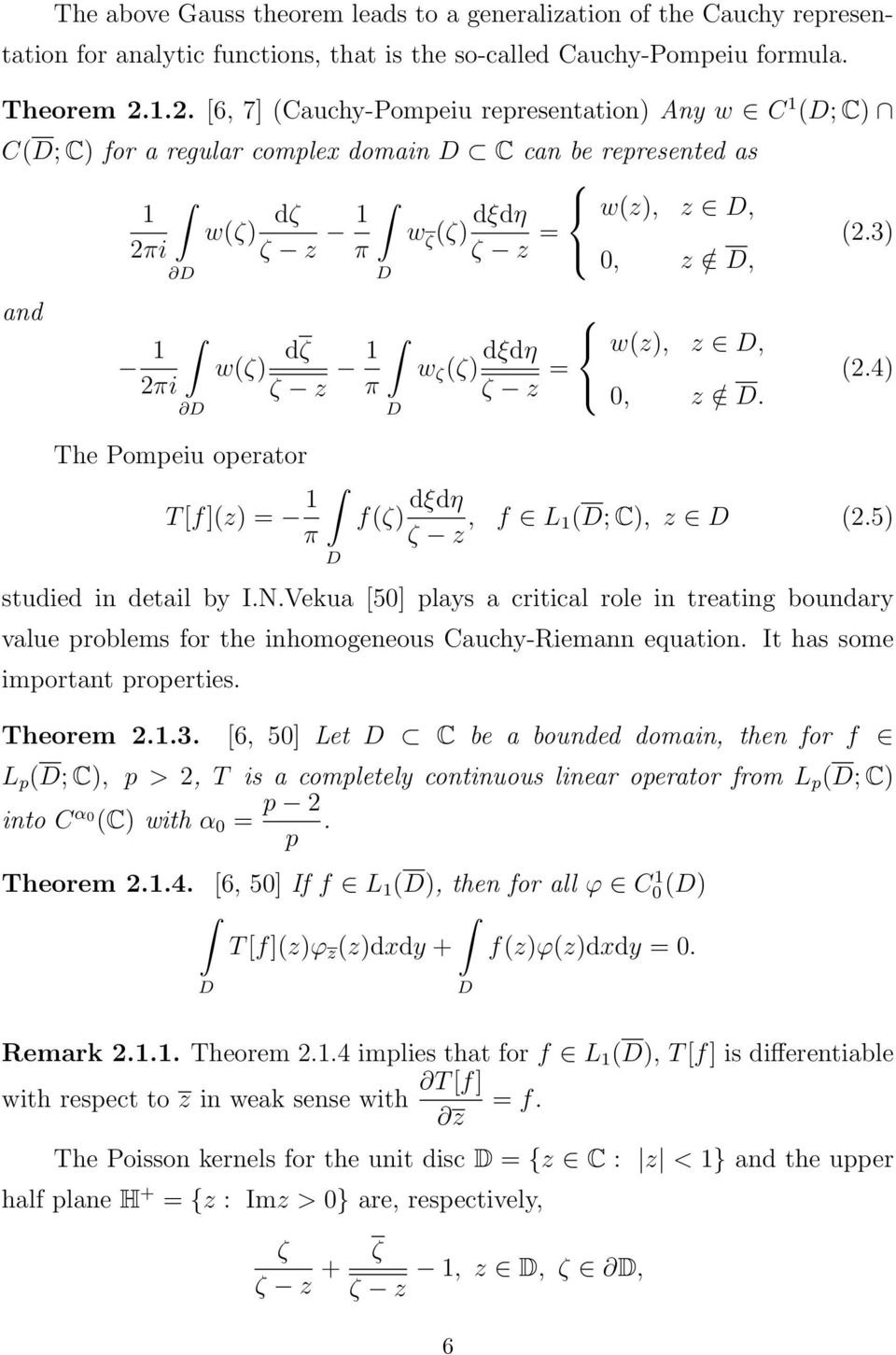 0, z / D, wz, z D, 0, z / D. 2.3 2.4 f dξdη z, f D; C, z D 2.5 studied in detail by I.N.