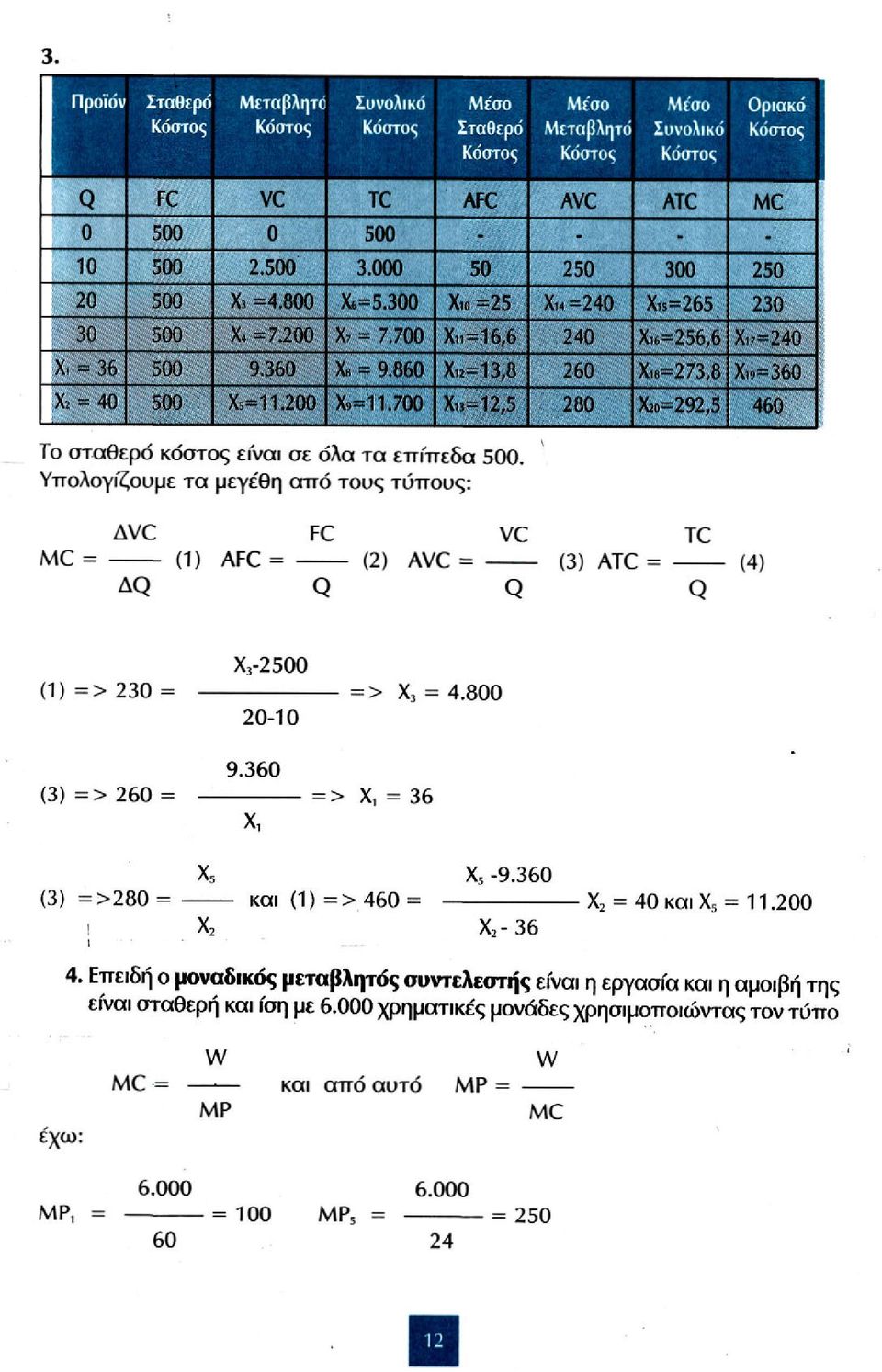 360 (3) => 260 = => Χ, = 36 Χι Χ 5 Χ 5-9.360 (3) = >280 = και (1) = > 460 = Χ 2 = 40 και Χ 5 = 11.200! Χ 2 Χ 2-36 \ 4.