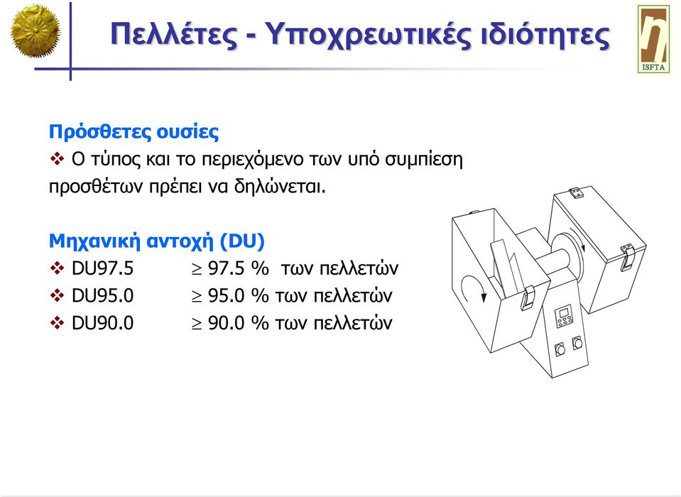 πρέπει να δηλώνεται. Μηχανική αντοχή (DU) DU97.5 97.