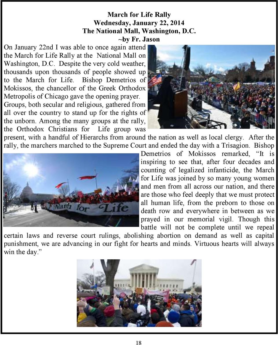 Despite the very cold weather, thousands upon thousands of people showed up to the March for Life.