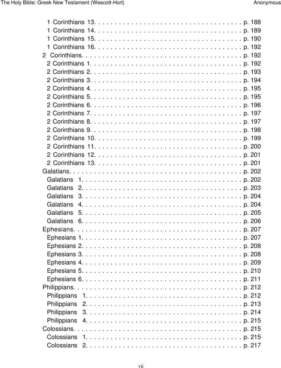 .................................... p. 194 2 Corinthians 4..................................... p. 195 2 Corinthians 5..................................... p. 195 2 Corinthians 6..................................... p. 196 2 Corinthians 7.