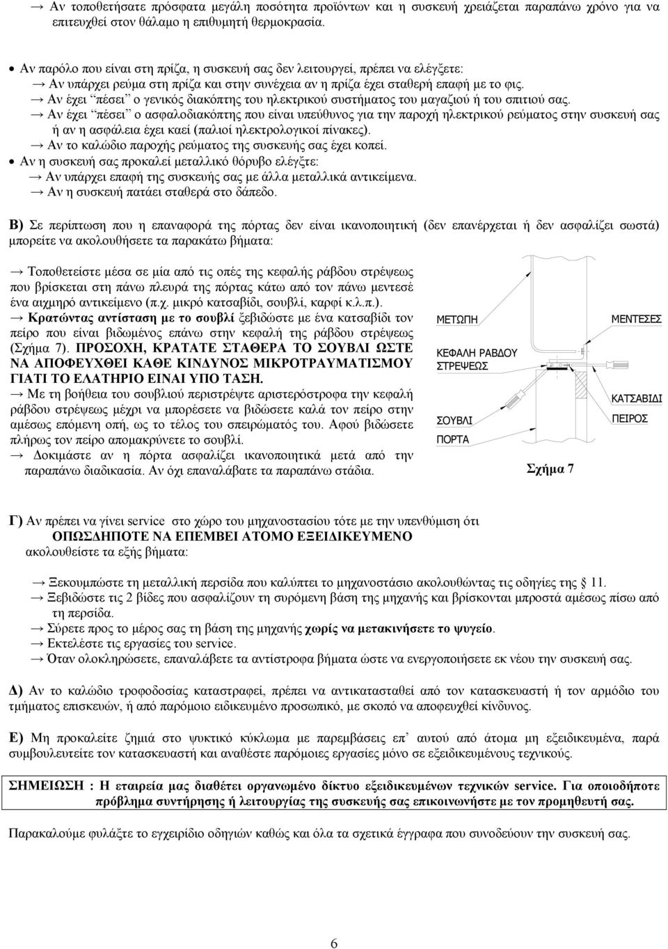 Αν έχει πέσει ο γενικός διακόπτης του ηλεκτρικού συστήµατος του µαγαζιού ή του σπιτιού σας.