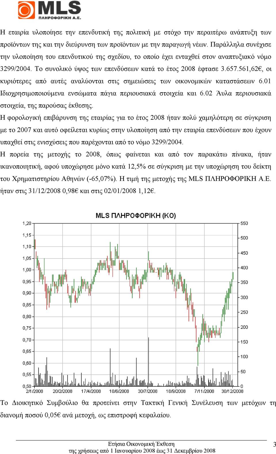 561,62, οι κυριότερες από αυτές αναλύονται στις σημειώσεις των οικονομικών καταστάσεων 6.01 Ιδιοχρησιμοποιούμενα ενσώματα πάγια περιουσιακά στοιχεία και 6.