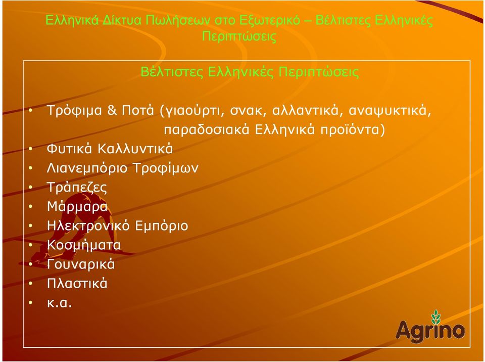 ) Φυτικά Καλλυντικά Λιανεμπόριο Τροφίμων Τράπεζες