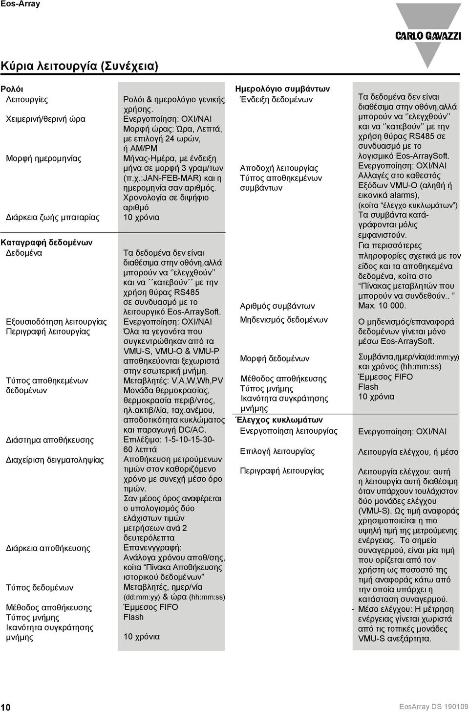 χρήσης. Ενεργοποίηση: ΟΧΙ/ΝΑΙ Μορφή ώρας: Ώρα, Λεπτά, με επιλογή 24 ωρών, ή AM/PM Μήνας-Ημέρα, με ένδειξη μήνα σε μορφή 3 γραμ/των (π.χ.:jan-feb-mar) και η ημερομηνία σαν αριθμός.