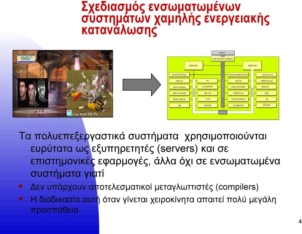 επιστημονικές εφαρμογές, άλλα όχι σε ενσωματωμένα συστήματα γιατί Δεν υπάρχουν