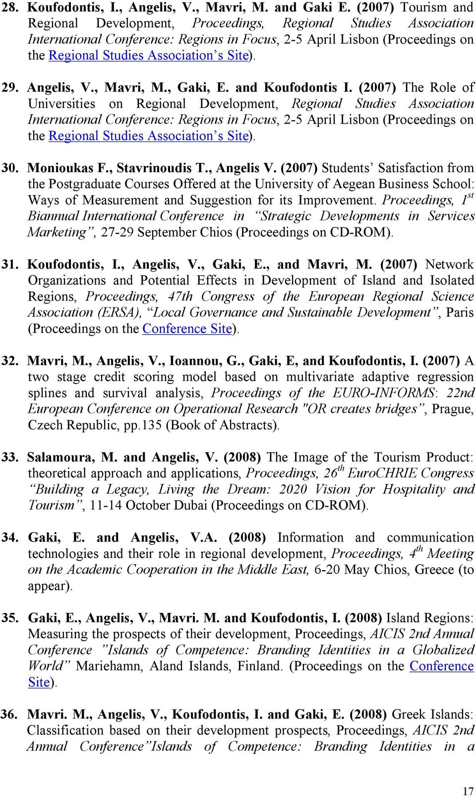 Site). 29. Angelis, V., Mavri, M., Gaki, E. and Koufodontis I.