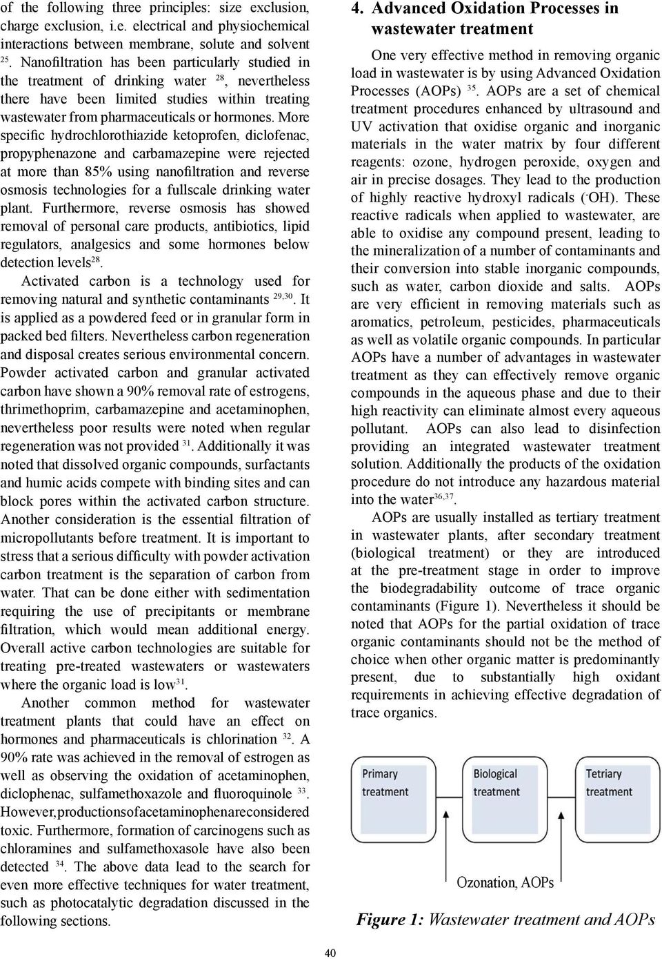 More specific hydrochlorothzide ketoprofen, diclofenac, propyphenazone and carbamazepine were rejected at more than 85% using nanofiltration and rerse osmosis technologies for a fullscale drinking