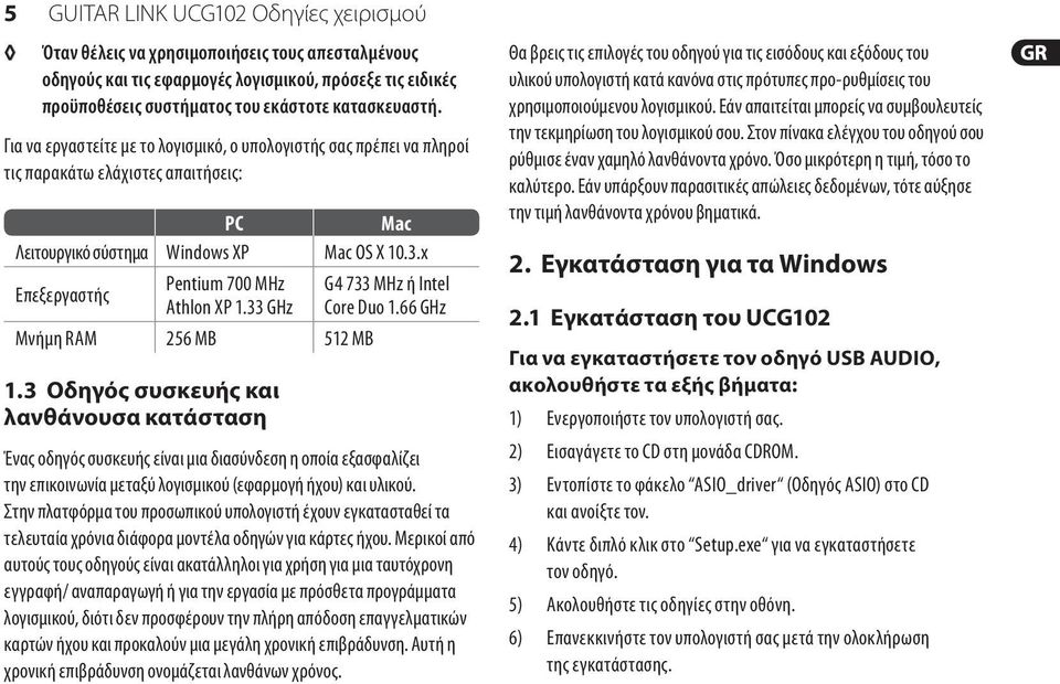 33 GHz Μνήμη RAM 256 MB 512 MB 1.3 Οδηγός συσκευής και λανθάνουσα κατάσταση G4 733 MHz ή Intel Core Duo 1.