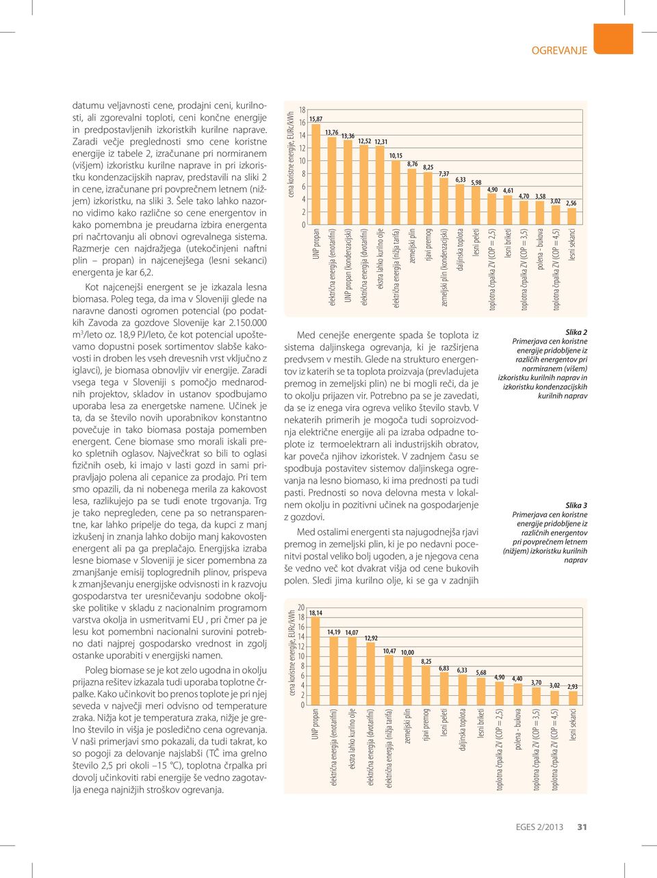 cene, izračunane pri povprečnem letnem (nižjem) izkoristku, na sliki 3.