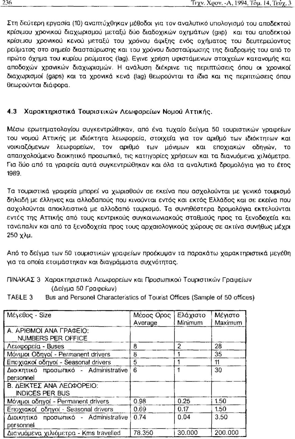 μεταξύ του χρόνου άφιξης ενός οχήματος του δευτερεύοντος ρεύμ1j.τος στο σημείο διασταύρωσης και του χρόνου διασταύρωσης της διαδρομής του από το πρώτο όχημα τω κυρίου ρεύματος (lag).