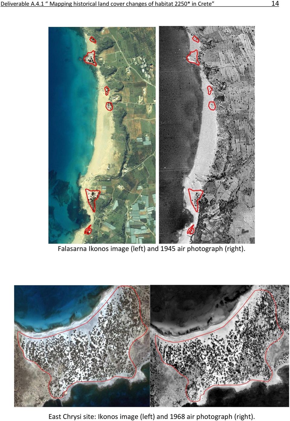 2250* in Crete 14 Falasarna Ikonos image (left) and