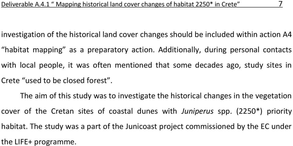 habitat mapping as a preparatory action.