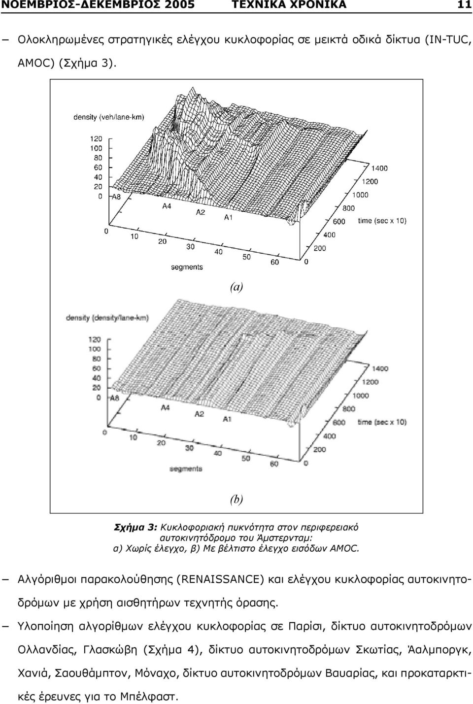 Αλγόριθμοι παρακολούθησης (RENAISSANCE) και ελέγχου κυκλοφορίας αυτοκινητοδρόμων με χρήση αισθητήρων τεχνητής όρασης.