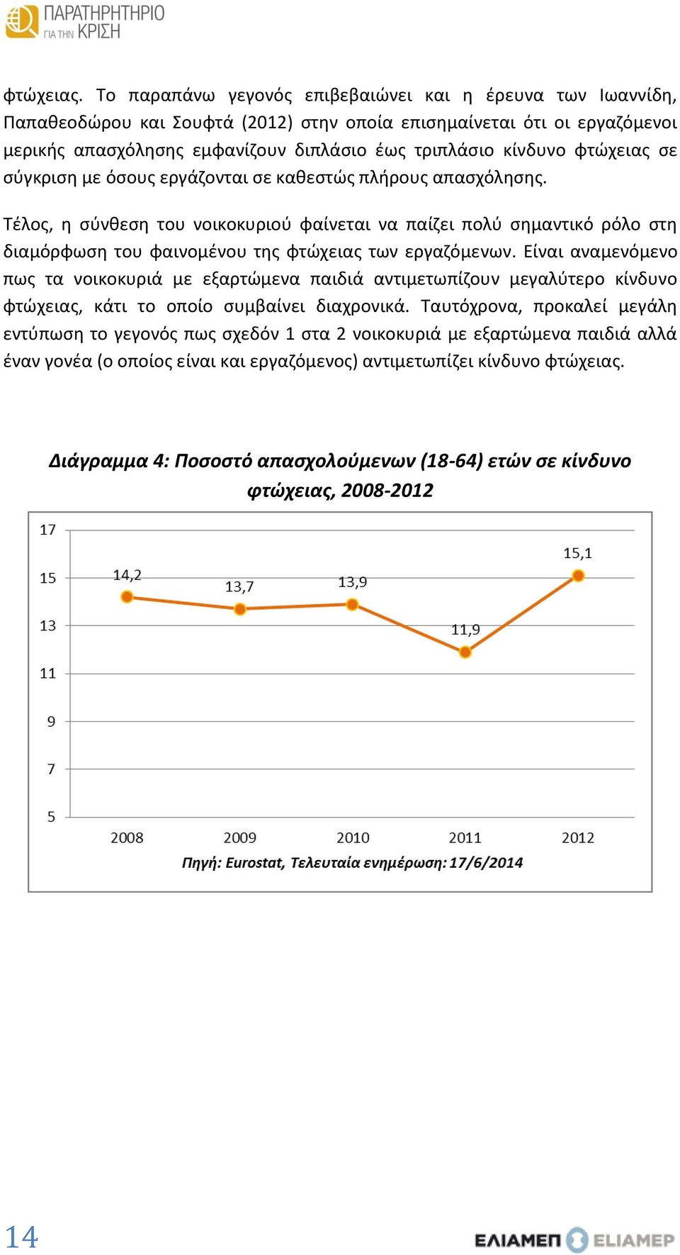 φτώχειας σε σύγκριση με όσους εργάζονται σε καθεστώς πλήρους απασχόλησης.