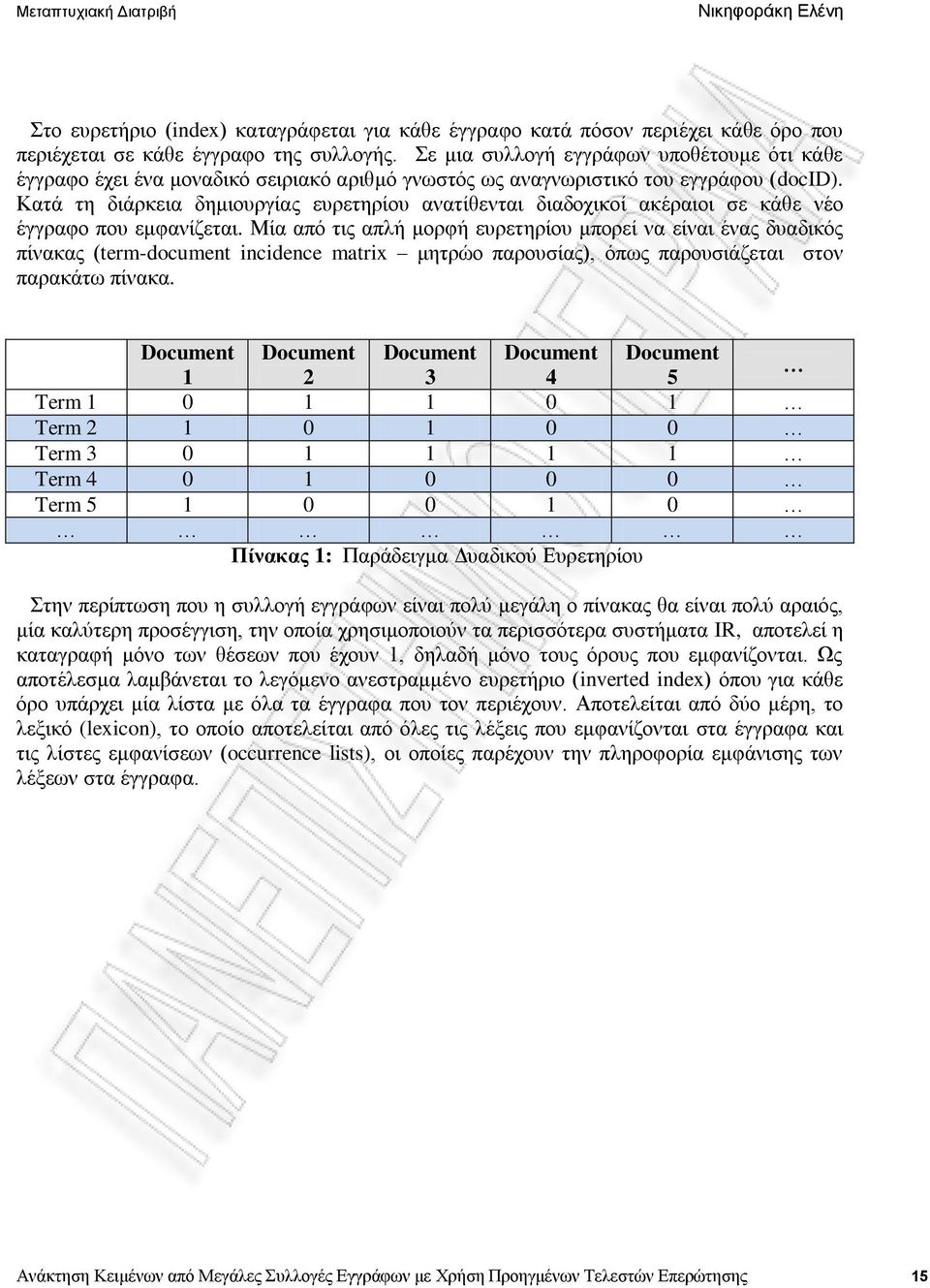 Καηά ηε δηάξθεηα δεκηνπξγίαο επξεηεξίνπ αλαηίζεληαη δηαδνρηθνί αθέξαηνη ζε θάζε λέν έγγξαθν πνπ εκθαλίδεηαη.