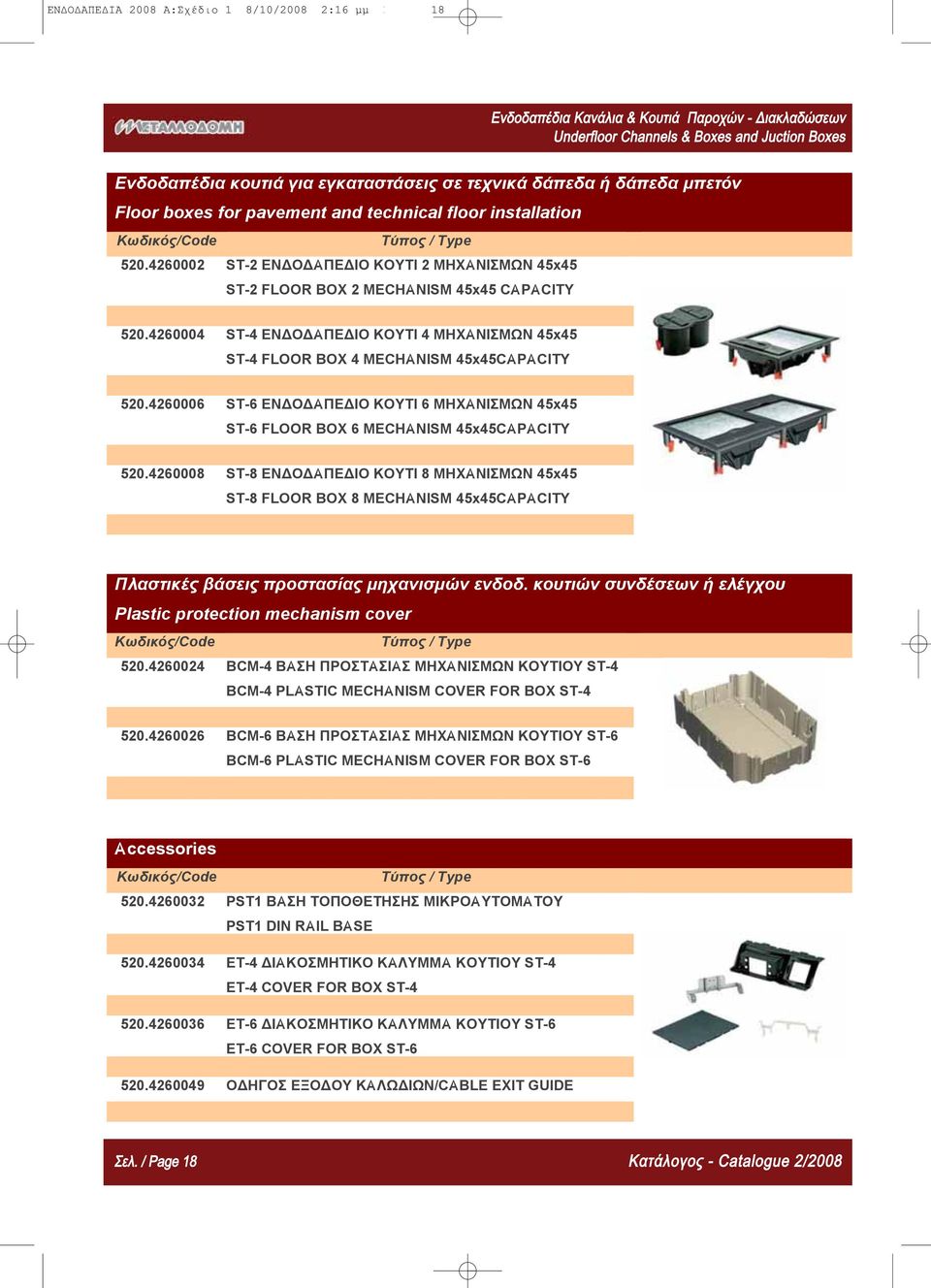 Plastic protection mechanism cover /Code / Type 520.4260024 BCM-4 ST-4 BCM-4 PLASTIC MECHANISM COVER FOR BOX ST-4 520.