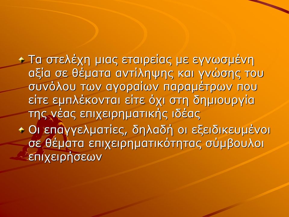 όχι στη δημιουργία της νέας επιχειρηματικής ιδέας Οι επαγγελματίες,