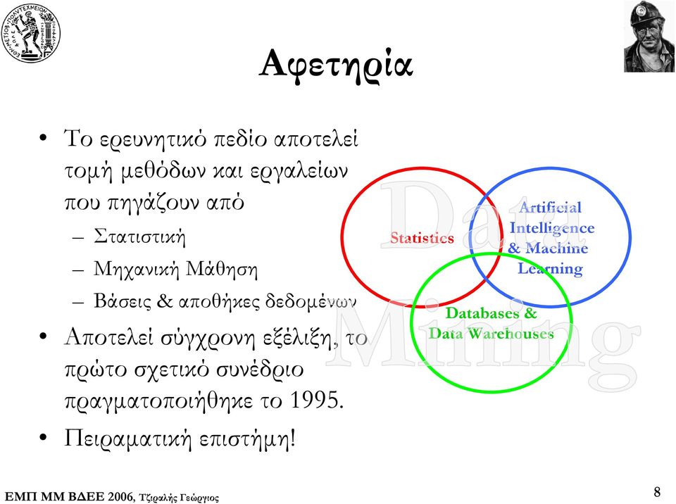 εξέλιξη, το πρώτο σχετικό συνέδριο πραγματοποιήθηκε το 1995.