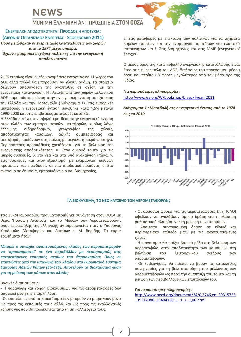 Τα στοιχεία δείχνουν αποσύνδεση της ανάπτυξης σε σχέση με την ενεργειακή κατανάλωση.