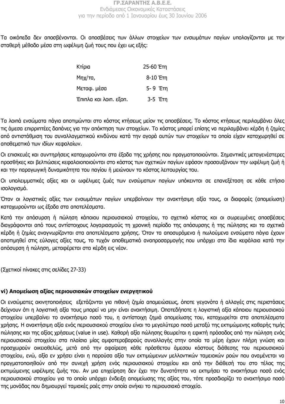 Το κόστος κτήσεως περιλαµβάνει όλες τις άµεσα επιρριπτέες δαπάνες για την απόκτηση των στοιχείων.