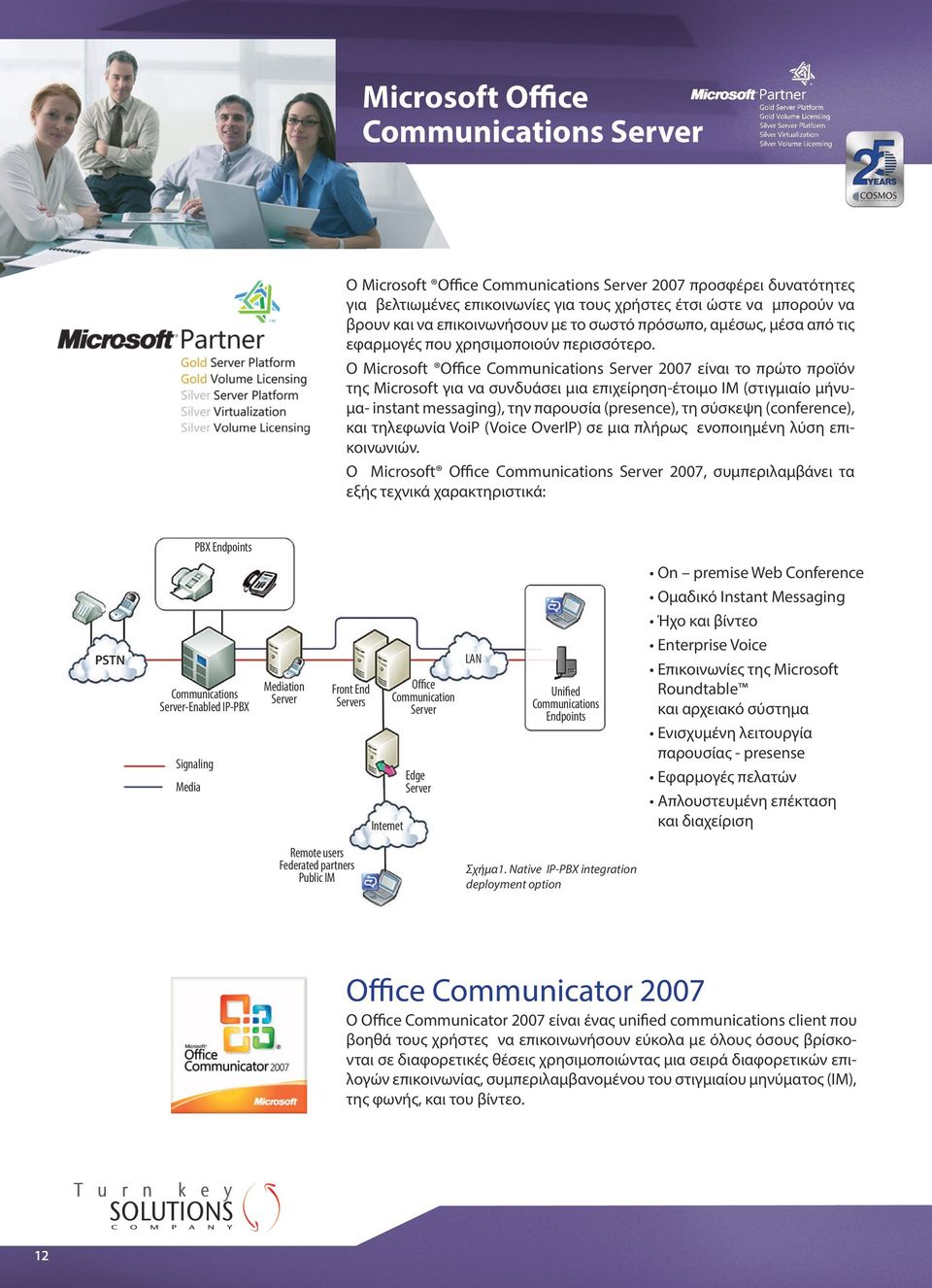 O Microsoft Office Communications Server 2007 είναι το πρώτο προϊόν της Microsoft για να συνδυάσει μια επιχείρηση-έτοιμο IM (στιγμιαίο μήνυμα- instant messaging), την παρουσία (presence), τη σύσκεψη