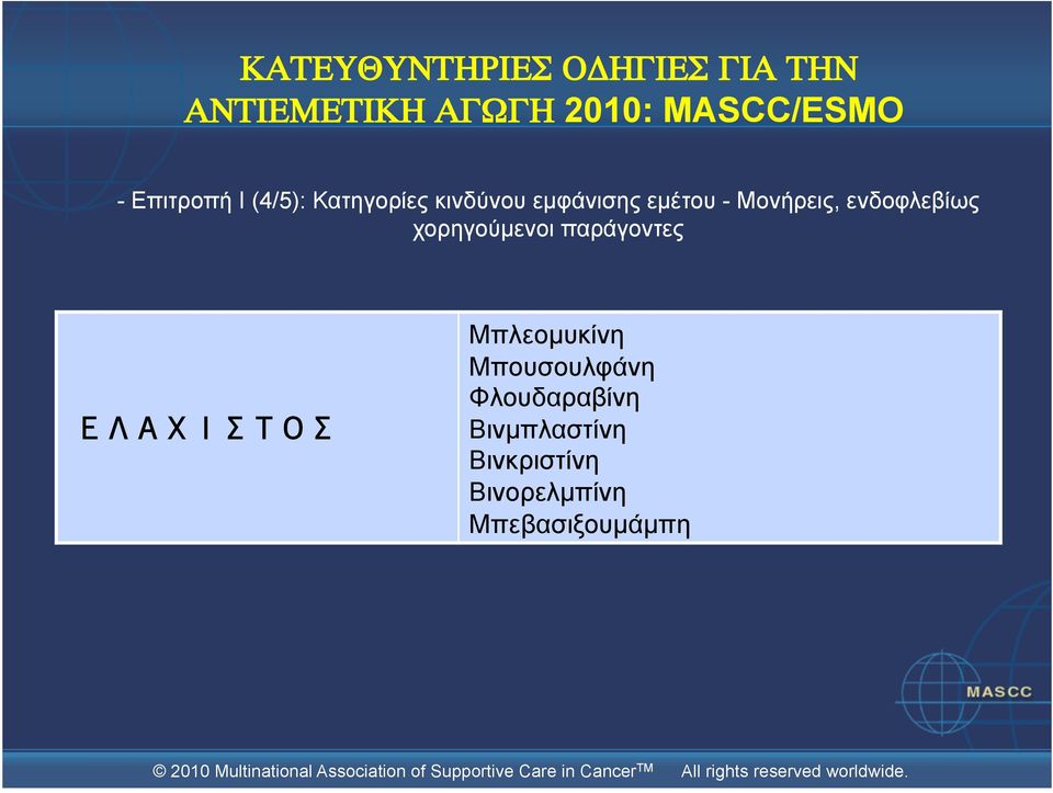 Μονήρεις, ενδοφλεβίως χορηγούµενοι παράγοντες Μπλεοµυκίνη