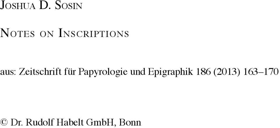 Zeitschrift für Papyrologie und