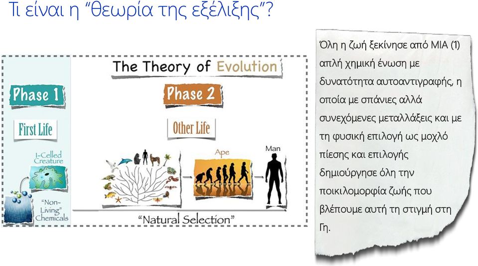 αυτοαντιγραφής, η οποία με σπάνιες αλλά συνεχόμενες μεταλλάξεις και με