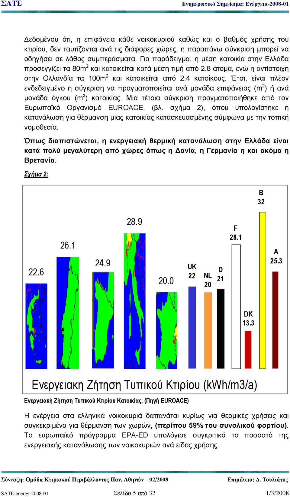 Έτσι, είναι πλέον ενδεδειγμένο η σύγκριση να πραγματοποιείται ανά μονάδα επιφάνειας (m 2 ) ή ανά μονάδα όγκου (m 3 ) κατοικίας.