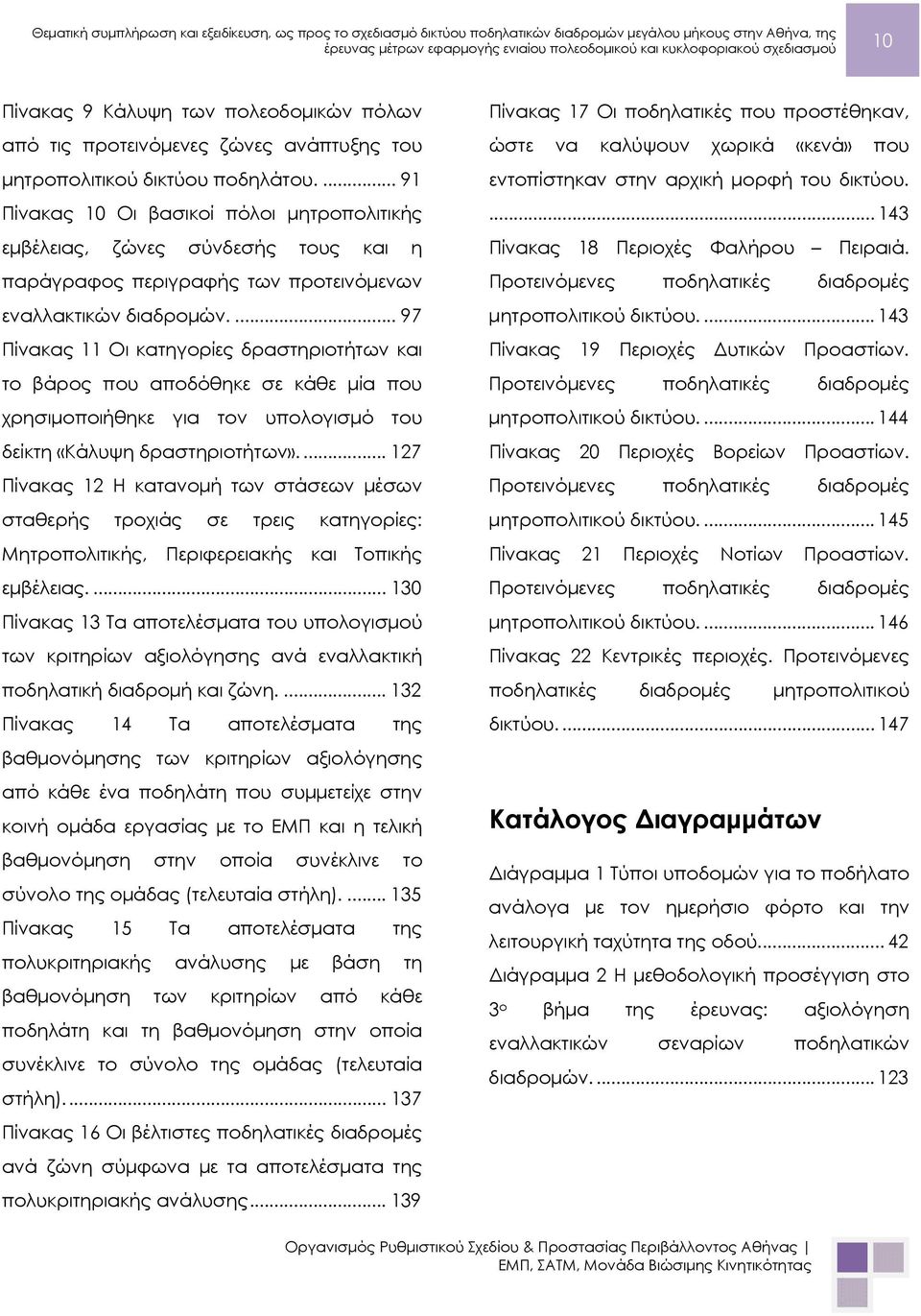 ... 97 Πίνακας 11 Οι κατηγορίες δραστηριοτήτων και το βάρος που αποδόθηκε σε κάθε μία που χρησιμοποιήθηκε για τον υπολογισμό του δείκτη «Κάλυψη δραστηριοτήτων».