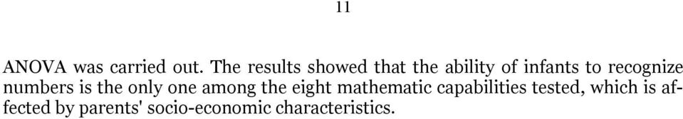 recognize numbers is the only one among the eight