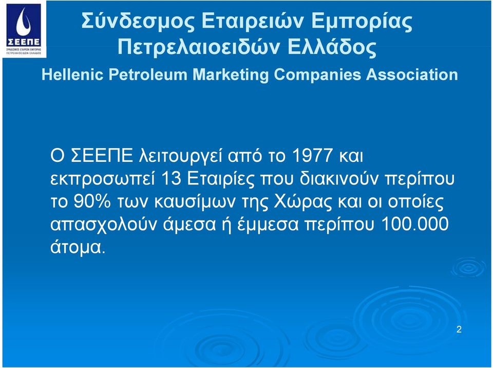 1977 και εκπροσωπεί 13 Εταιρίες που διακινούν περίπου το 90% των