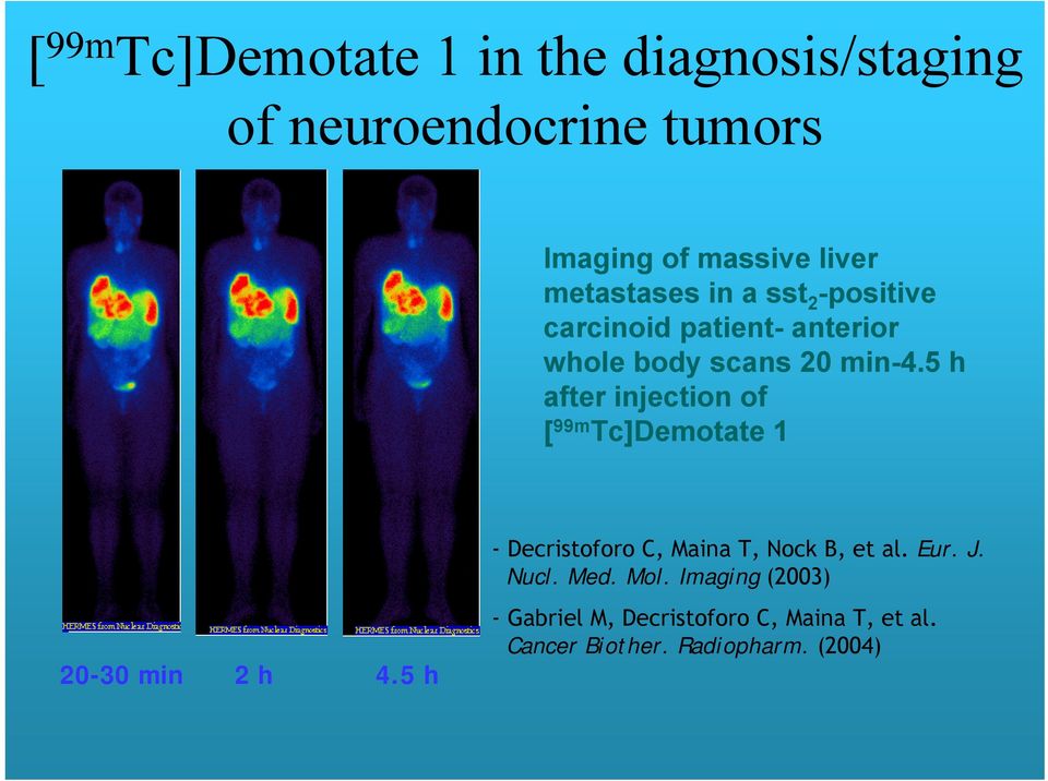 5 h after injection of [ 99m Tc]Demotate 1 - Decristoforo C, Maina T, ock B, et al. Eur. J. ucl. Med.