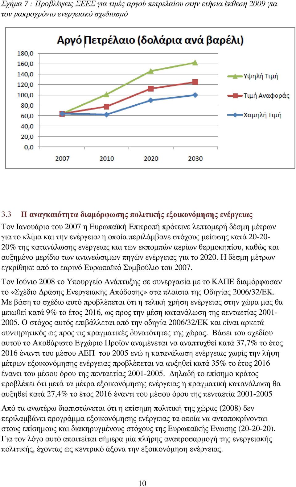 µείωσης κατά 20-20- 20% της κατανάλωσης ενέργειας και των εκποµπών αερίων θερµοκηπίου, καθώς και αυξηµένο µερίδιο των ανανεώσιµων πηγών ενέργειας για το 2020.