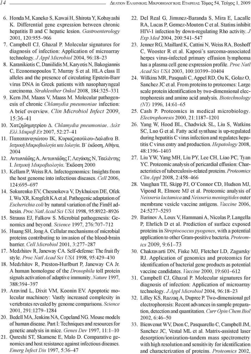 Molecular signatures for diagnosis of infection: Application of microarray technology. J Appl Microbiol 2004, 96:18 23 8.