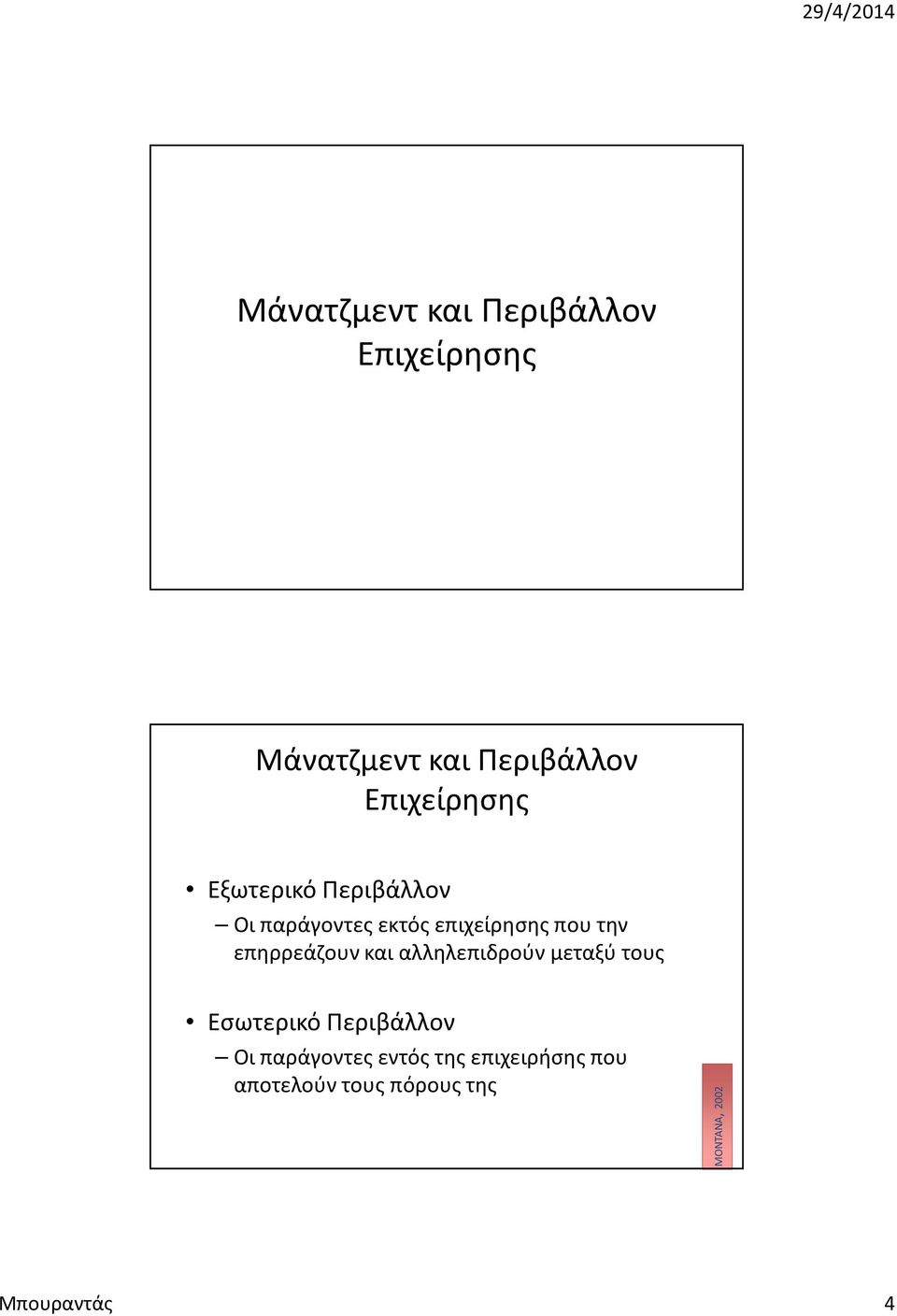 την επηρρεάζουν και αλληλεπιδρούν μεταξύ τους Εσωτερικό Περιβάλλον Οι