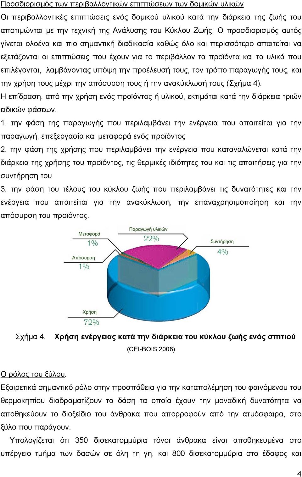 επιλέγονται, λαμβάνοντας υπόψη την προέλευσή τους, τον τρόπο παραγωγής τους, και την χρήση τους μέχρι την απόσυρση τους ή την ανακύκλωσή τους (Σχήμα 4).