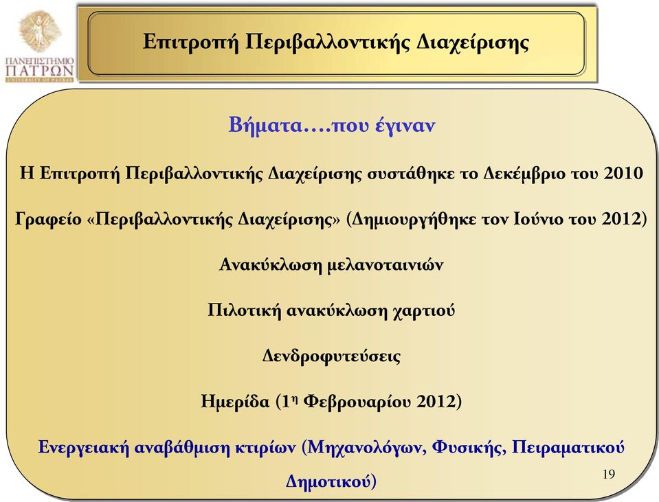 «Περιβαλλοντικής Διαχείρισης» (Δημιουργήθηκε τον Ιούνιο του 2012) Ανακύκλωση μελανοταινιών