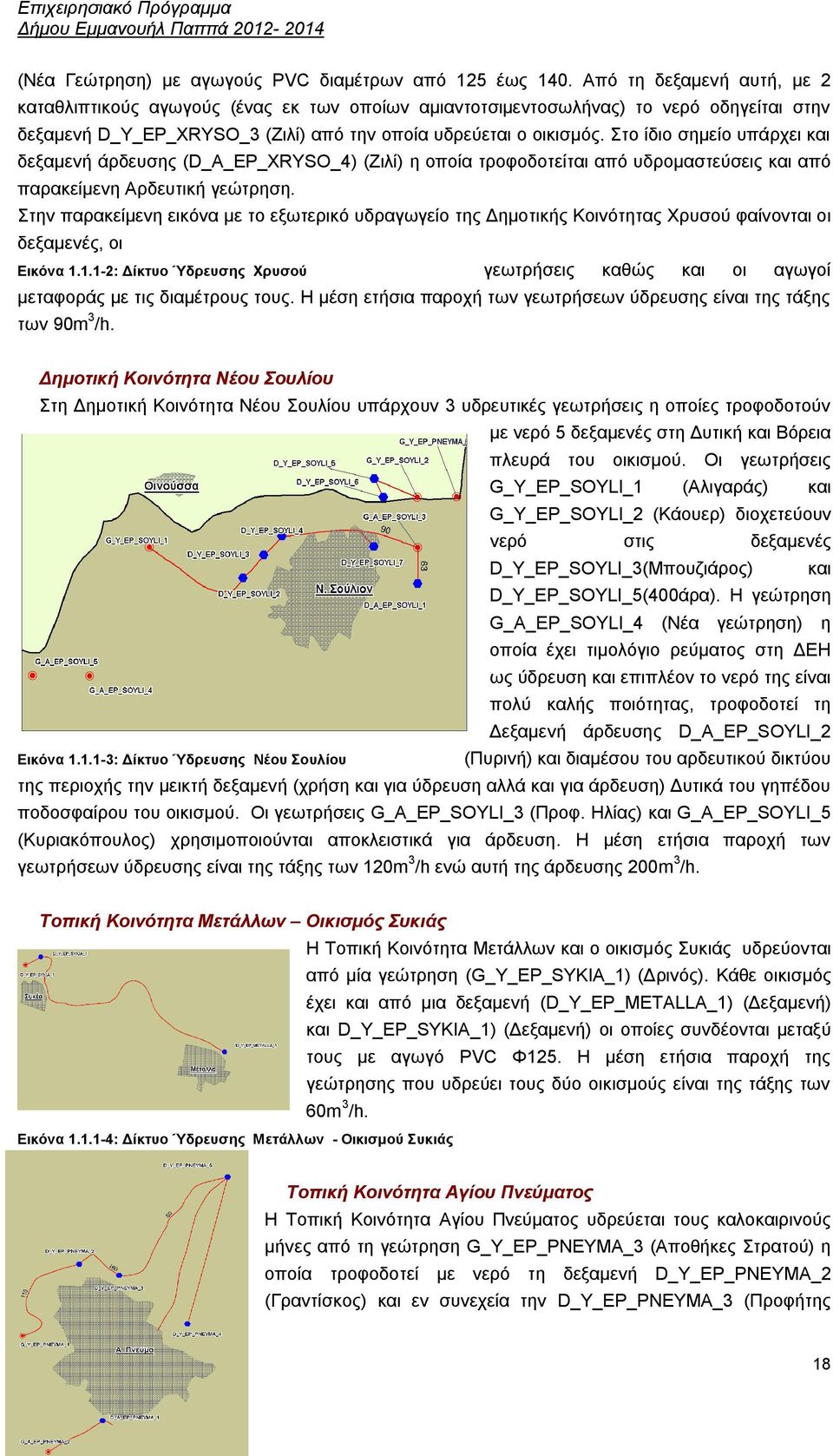 ην ίδην ζεκείν ππάξρεη θαη δεμακελή άξδεπζεο (D_A_EP_XRYSO_4) (Εηιί) ε νπνία ηξνθνδνηείηαη απφ πδξνκαζηεχζεηο θαη απφ παξαθείκελε Αξδεπηηθή γεψηξεζε.