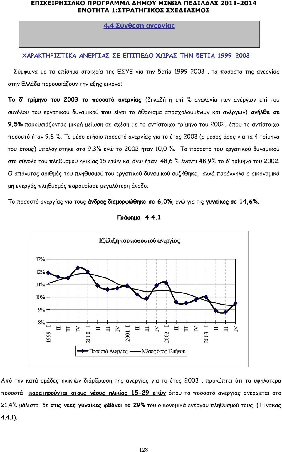 παρουσιάζοντας µικρή µείωση σε σχέση µε το αντίστοιχο τρίµηνο του 2002, όπου το αντίστοιχο ποσοστό ήταν 9,8 %.