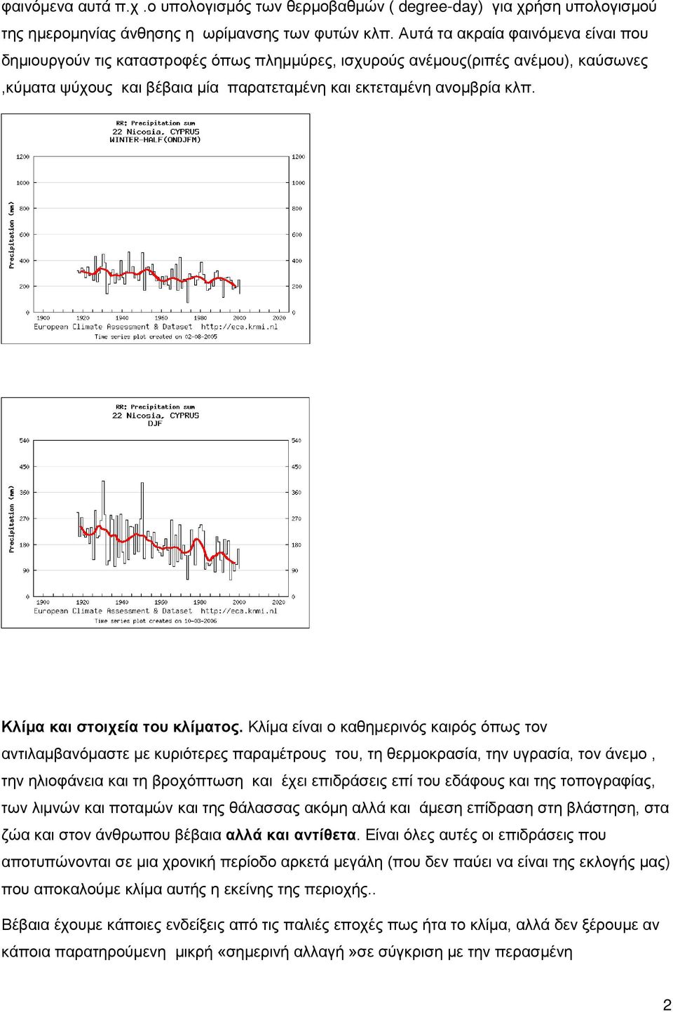 Κλίμα και στοιχεία του κλίματος.