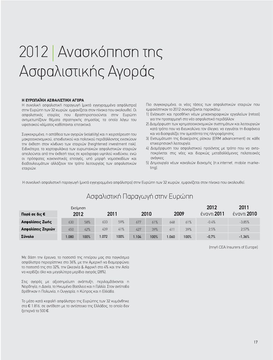 Συγκεκριµένα, η αστάθεια των αγορών (volatility) και η χειροτέρευση του µακροοικονοµικού, επενδυτικού και πολιτικού περιβάλλοντος ενισχύουν την έκθεση στον κίνδυνο των εταιριών (heightened investment